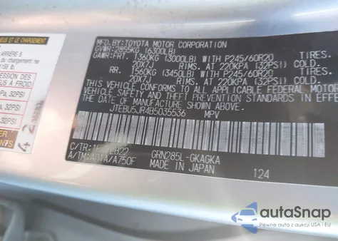 2011 Toyota 4Runner Limited V6 z USA, uszkodzony, nr VIN JTEBU5JR4B5035536